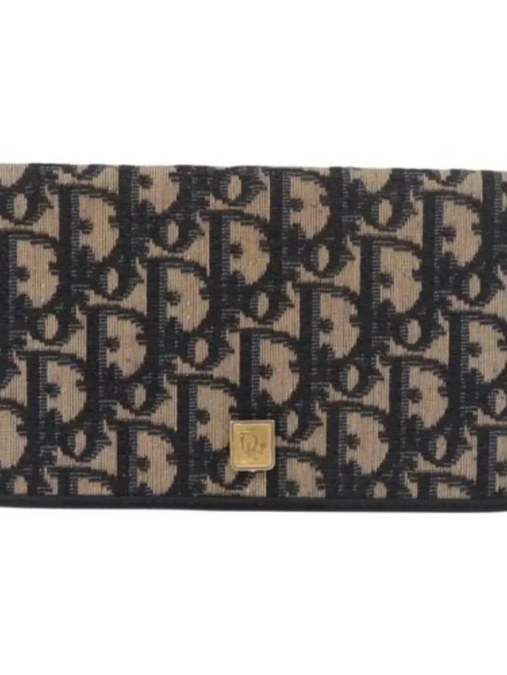 Christian Dior Trotter Canvas Passport Case Navy Auth 189387A
